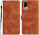 Butterfly Flower Wallet Καφέ (TCL 405)