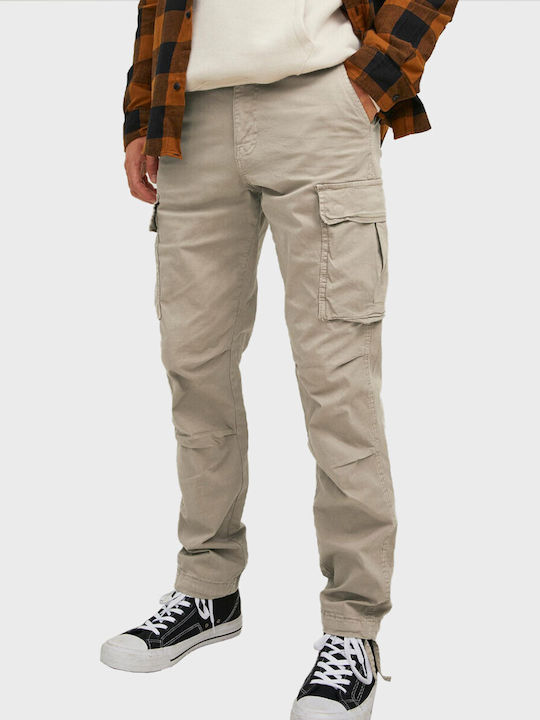 Jack & Jones Men's Trousers Cargo Elastic Brown