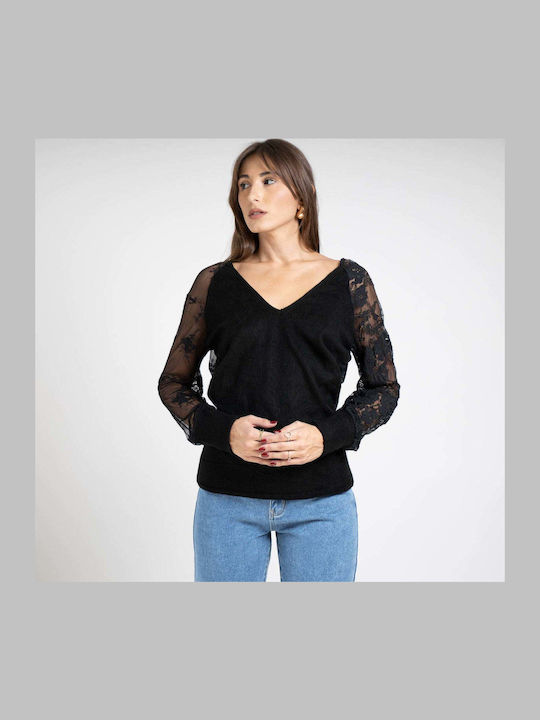 Women's Blouse Long Sleeve Black