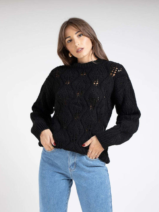 Fashioncore Women's Long Sleeve Sweater Black