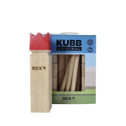 Bex Sportspielzeug Indoor Kubb Viking Original Rubber Wood - Red King