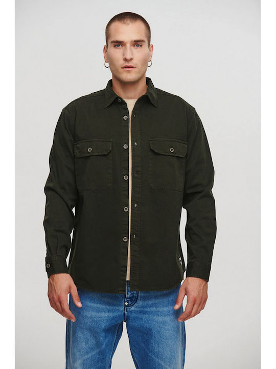 Μακρυμάνικo Overshirt Χακί