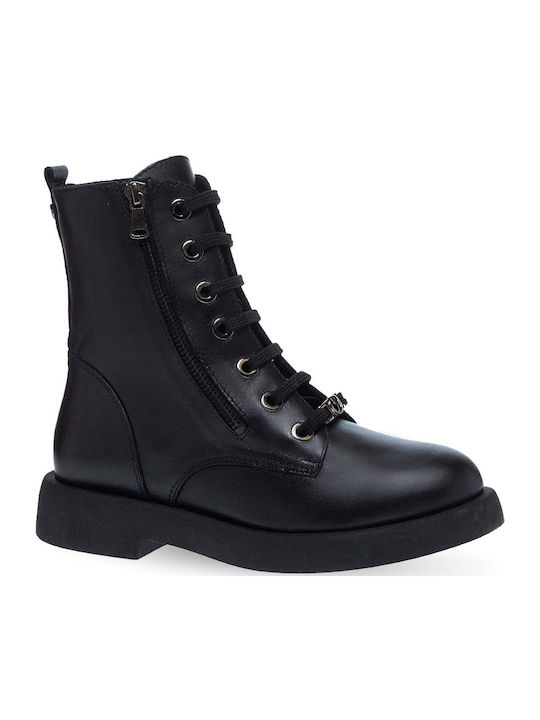 Leather Women's Ankle Boots Black