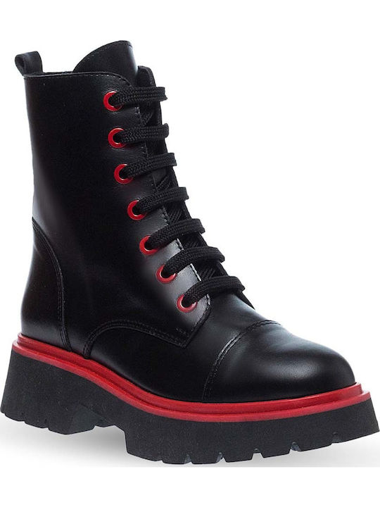 Leather Women's Ankle Boots Black