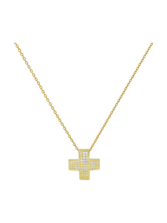Katsigiannis Gold Kreuz 9K mit Kette