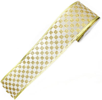 Christmas Ribbon Gold 280x6cm 1pc