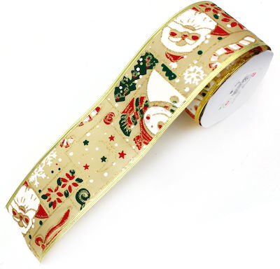 Christmas Ribbon Gold 280x6cm 1pc