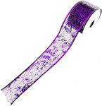 Christmas Ribbon Purple 280x5cm 1pc