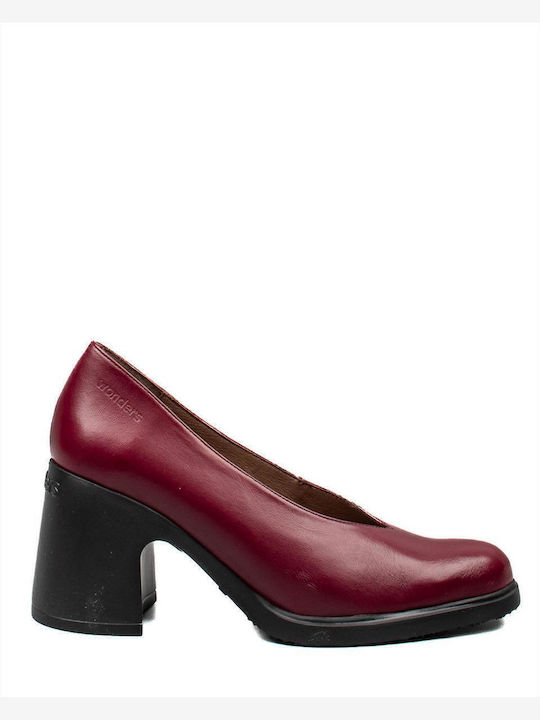 Leder Pumps Burgundisch