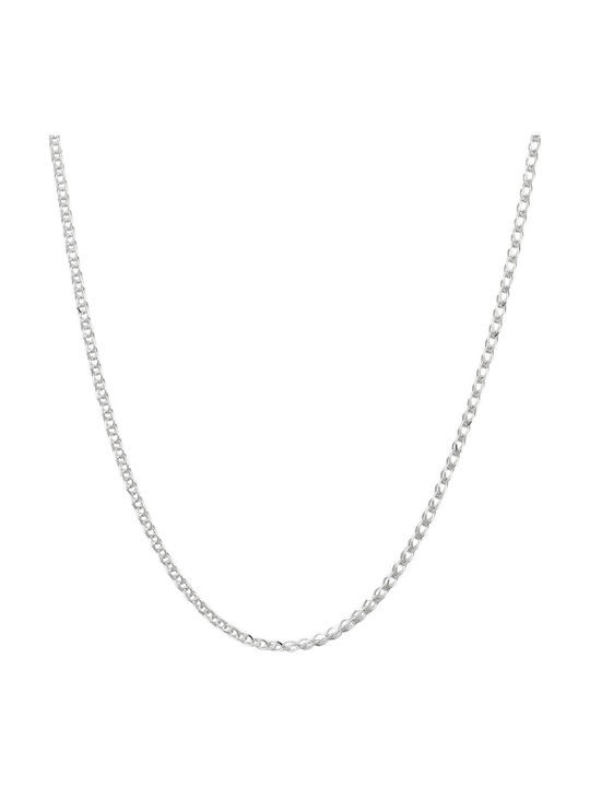 Mv Preziosa Weißgoldene Kette Nacken 14K Länge 60cm