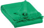 Vivaraise Green Cotton Beach Towel 180x90cm