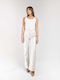 Women's Jean Trousers Flared Beige
