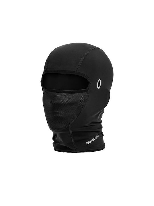 Motowolf Polyester Rider Full Face Balaclava in Black/Black Colour Black Colour