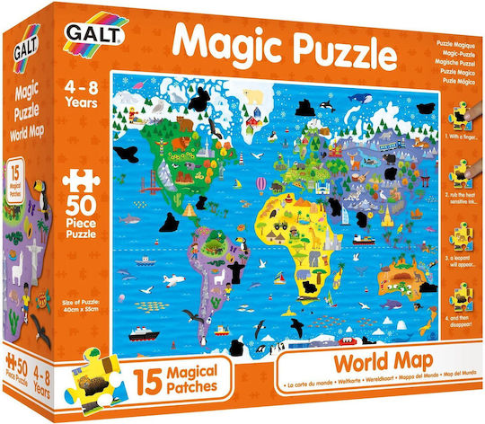 Puzzle pentru Copii Hartă Mondială pentru 4+ ani+ Ani 50buc Galt Toys