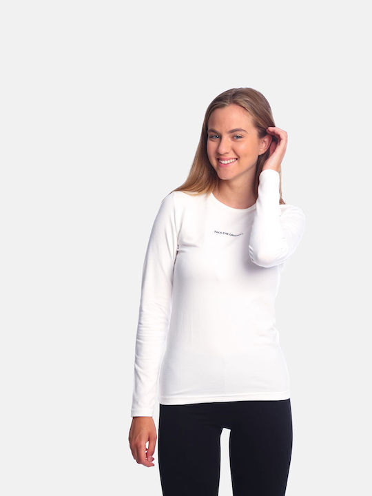 Paco & Co Women's Blouse Cotton Long Sleeve White