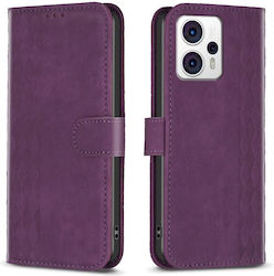 Plaid Embossed Wallet Purple (Moto G13)