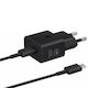 Samsung Charger with USB-C Port and Cable USB-C 25W Power Delivery Blacks (EP-T2510XBEGEU)