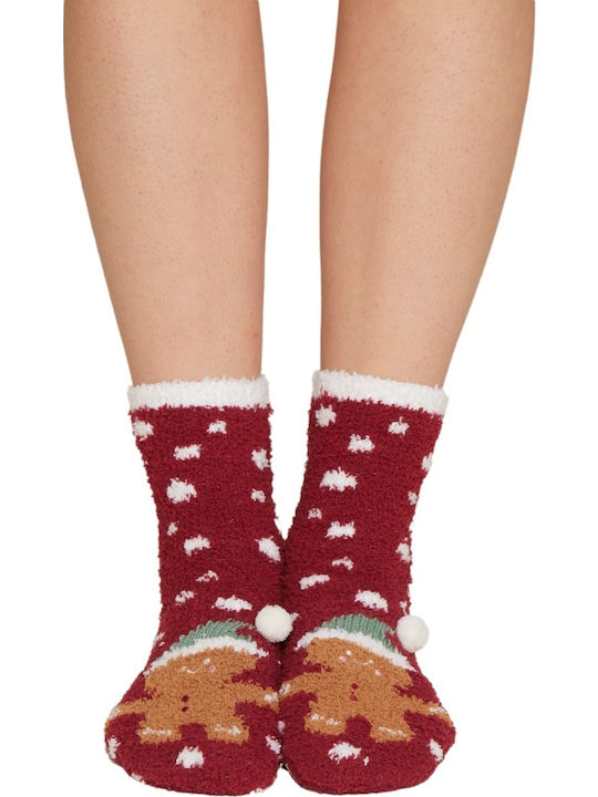 Noidinotte Kindersocken Rutschfest Burgundisch