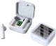 Denver TWS-62 Earbud Bluetooth Handsfree Ακουστικά με Θήκη Φόρτισης Λευκά