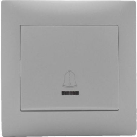 Redled Complete Wall Push Staircase Button with Frame White 27456