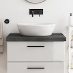 vidaXL Bench with sink L80xW50xH6cm Dark Grey