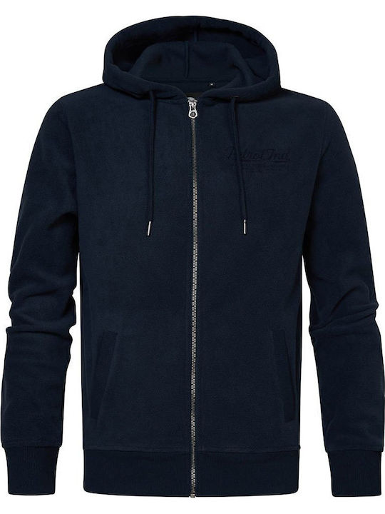 Men's Fleece Jacket Hooded Navy Blue