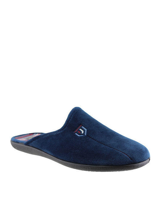 Sabino Winterliche Herrenhausschuhe Blau