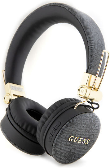 Guess 4G Metal Logo Wireless / Wired On Ear Headphones with 6 Hours Playing Time Black
