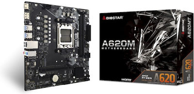 Biostar A620MT Ver. 6.0 Motherboard Micro ATX with AMD AM5 Socket