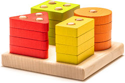 Cubika Pyramiden-Spielzeug Βάση Στοίβαξης & Ταξινόμησης aus Holz