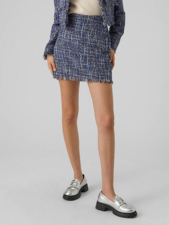 Vero Moda High Waist Mini Skirt in Navy Blue color