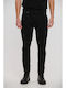Men's Elastic Slim Tapered Fit Jeans Pants Black