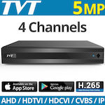 TVT 4-Channel Surveillance Video Recorder HVR Full HD+ TD-2104NS-HC-H