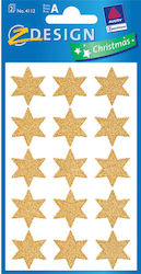 Avery Weihnachtsaufkleber mit Stern Muster