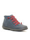 Leather Women's Ankle Boots Blue