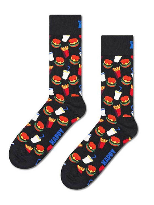 Happy Socks Hamburger Einfarbige Socken Black 1...