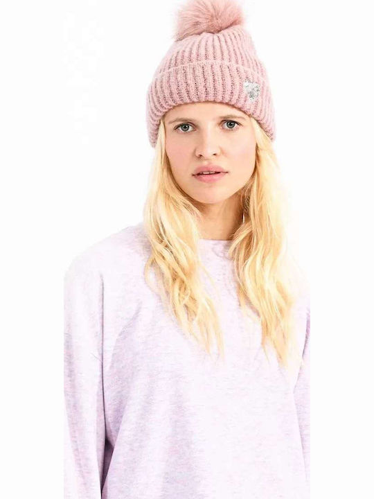 Beanie Unisex Beanie Gestrickt in Rosa Farbe