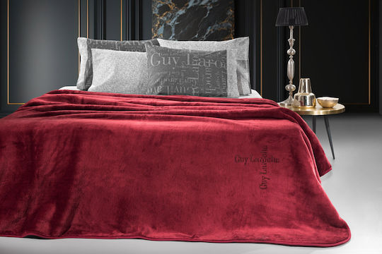 Guy Laroche Logo Super-Queen 220x240cm Burgundisch