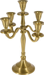 Christmas Gold Candlestick 29x20cm