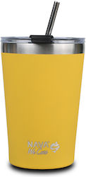 Nava Glass Thermos Stainless Steel 450ml Yellow...