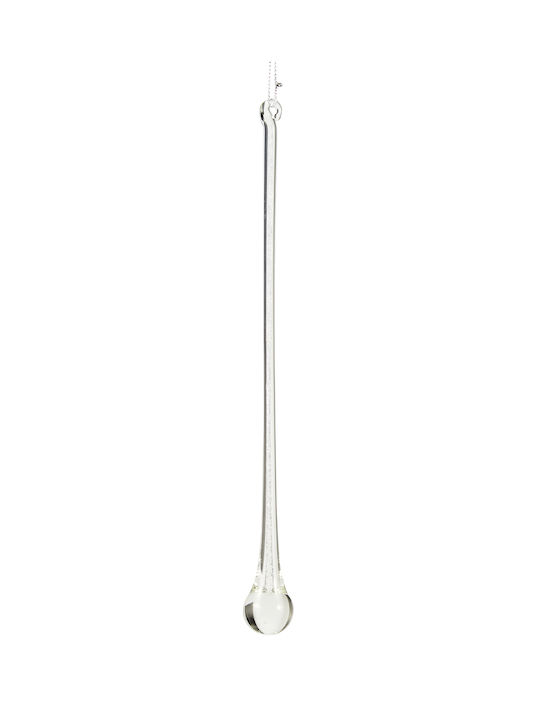 Hanging Stalactite Glass Christmas Tree Ornament Transparent