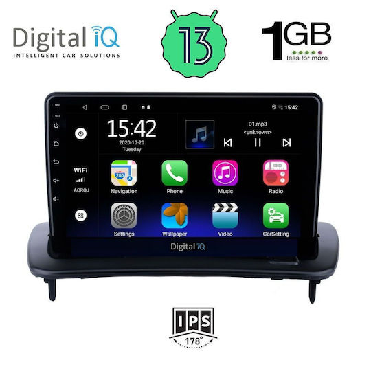 Digital IQ Auto-Audiosystem für Volvo C30 2005-2013 (Bluetooth/USB/WiFi/GPS/Apple-Carplay/Android-Auto) mit Touchscreen 9"