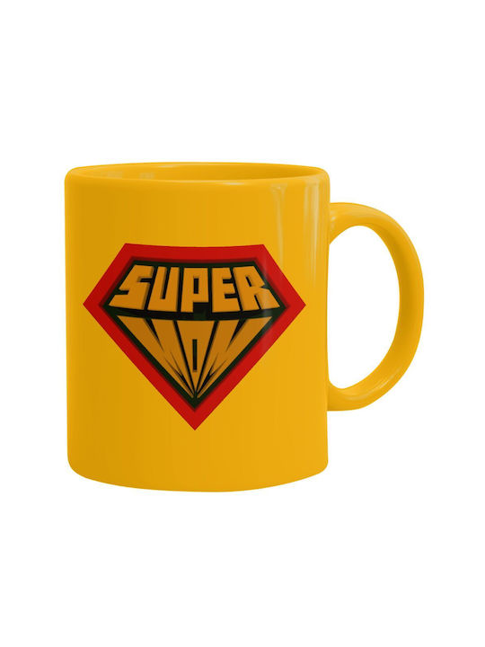 Koupakoupa Super Mom Cană Ceramică Galbenă 330ml