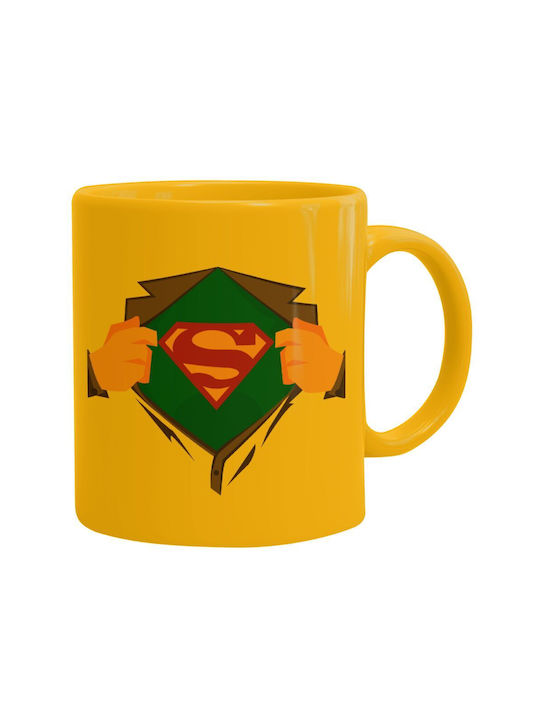 Koupakoupa Superman Hands Mug Ceramic Yellow 330ml