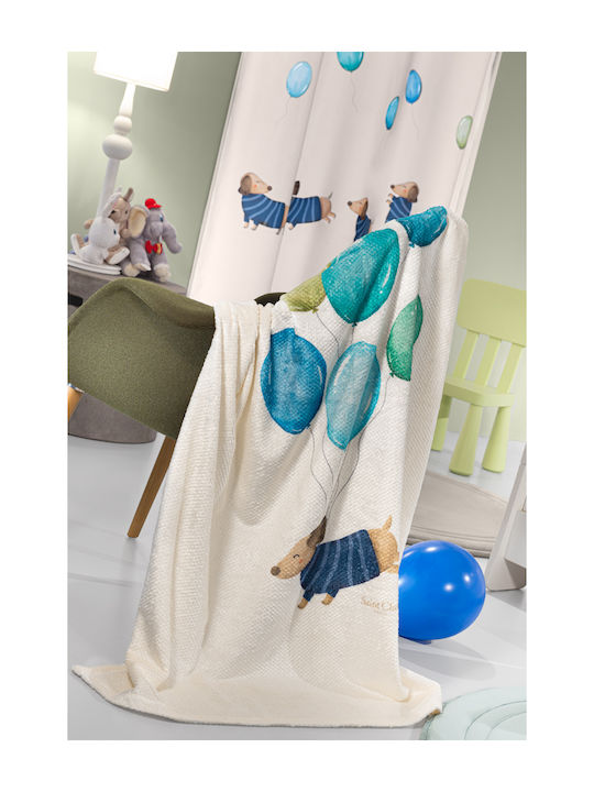 Saint Clair Κουβέρτα Κούνιας Fleece Μπλε Pet Blue 110x140εκ.