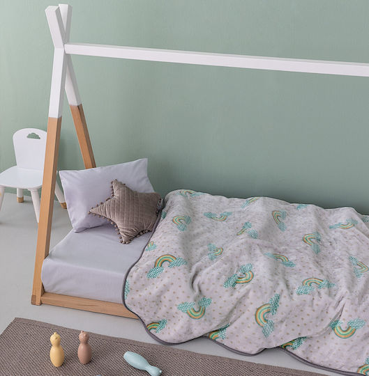 Palamaiki Cot Blanket Rainy Greyciel 110x140cm