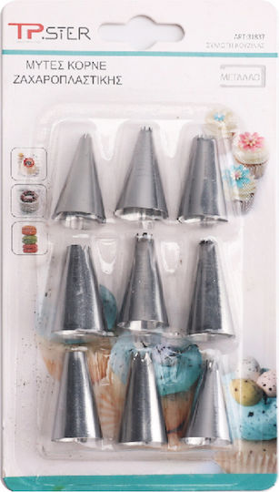 Tpster Set Pungi De Patiserie Metalice 9 Bucăți 31837