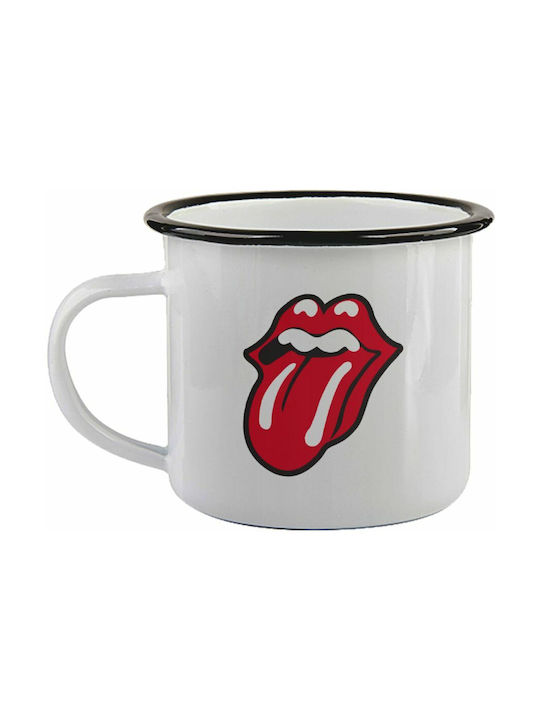 Koupakoupa Rolling Stones Kiss Cană Emailat Albă 340ml 1buc