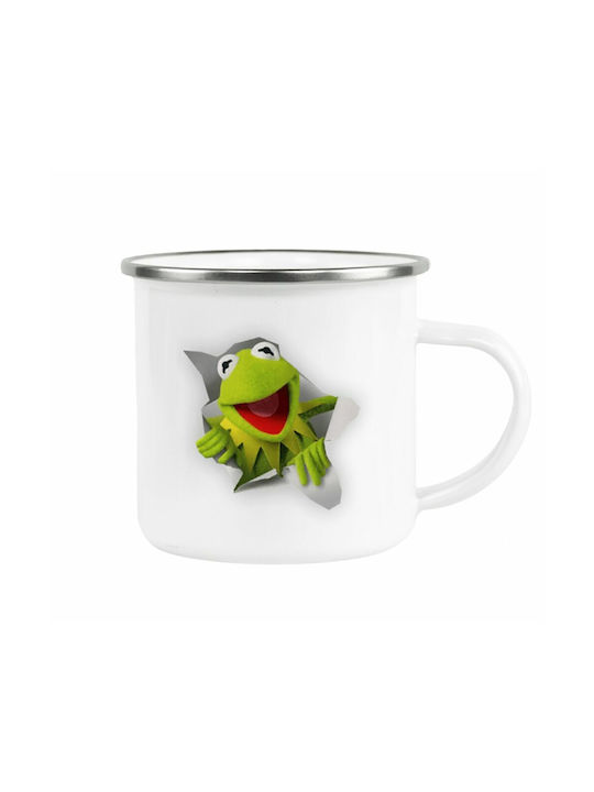 Koupakoupa Kermit Frog Κούπα Εμαγιέ Λευκή 360ml