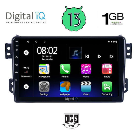 Digital IQ Auto-Audiosystem für Opel Agila Suzuki Spritzer 2008> (Bluetooth/USB/WiFi/GPS/Apple-Carplay/Android-Auto) mit Touchscreen 9"